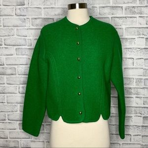 Tally-Ho Vintage Green Wool Blazer